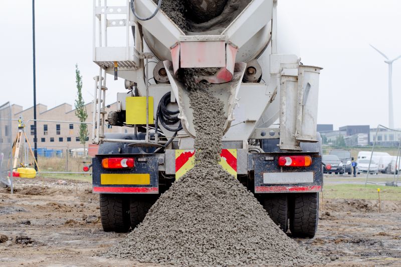Concrete Mixer Truck in Action
